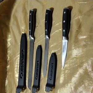 Cuisinart C77TR Bread, Utility and Pairing Knives.